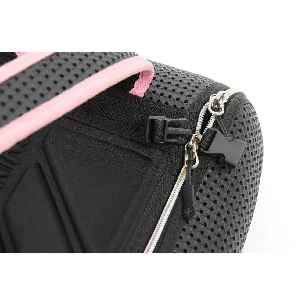 LIGHT + NINE Student Backpack, Rainbow Pink Daypack Carry-On Travel Luggage